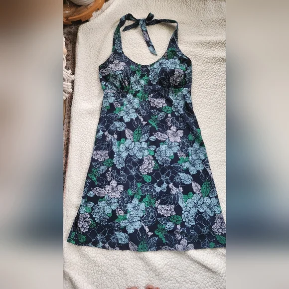 Columbia Womens PFG Armadale Halter Top Dress Dark Lime Floral Columbia Womens PFG Armadale Halter Top Dress Dark Lime Floral